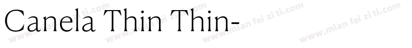 Canela Thin Thin字体转换